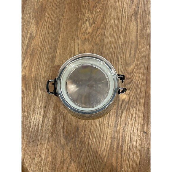 Disney Mickey Mouse Cookie Jar Anchor Hocking Glass Jar Treat Candy 8 inch VTG - Picture 5 of 9